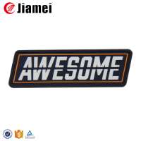 Custom various silicone rubber logo heat transfer label patches  for clothing